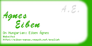 agnes eiben business card