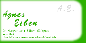 agnes eiben business card